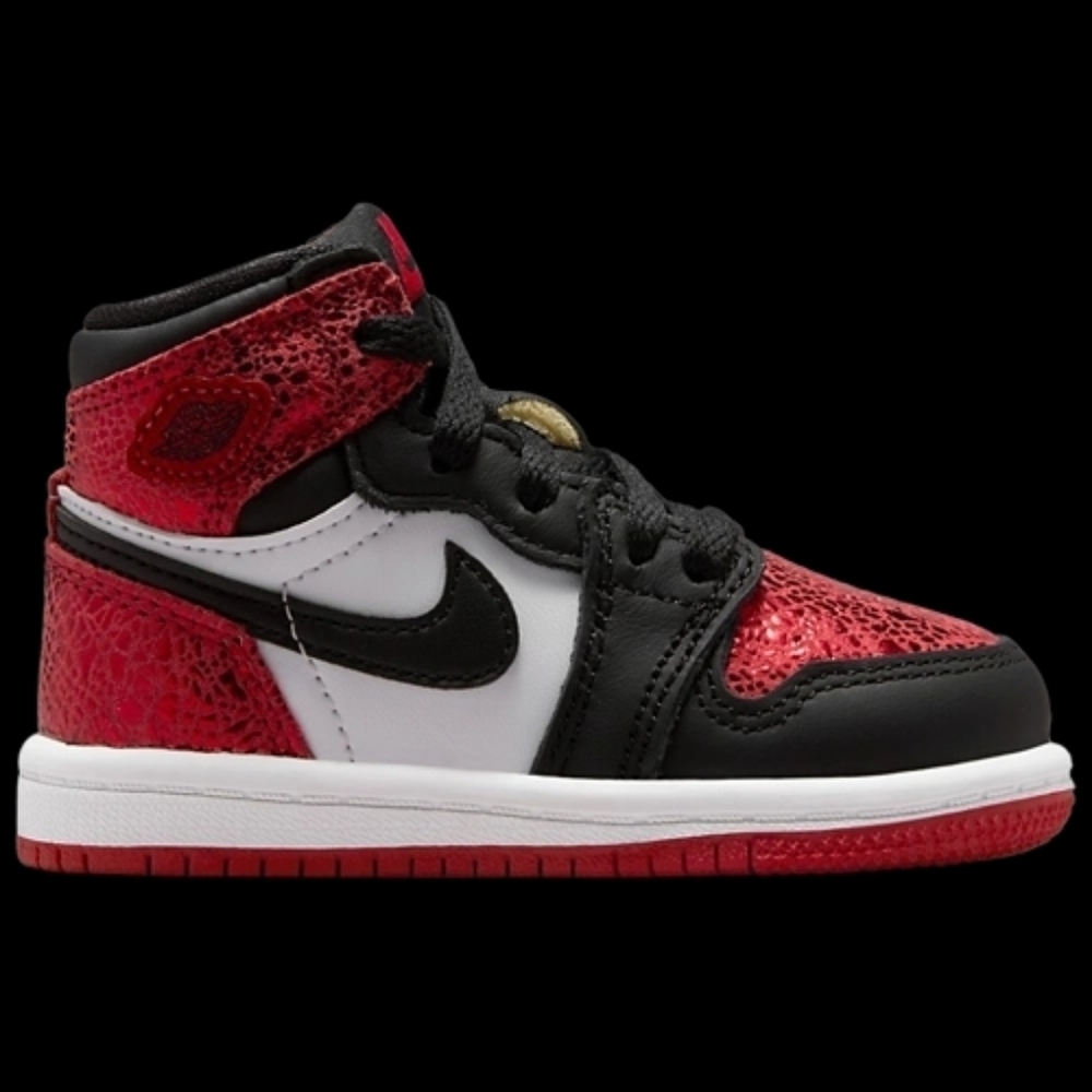 Red and Black High-Top Jordan 1 Sneakers 3C